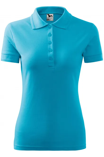 Polo elegant pentru femei - turcoaz, XS