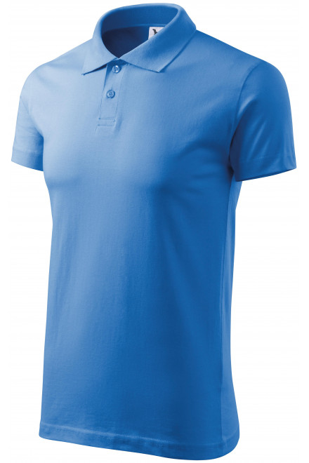 Polo simplu pentru bărbați, albastru deschis, tricouri albastre