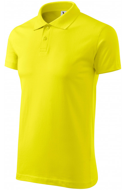 Polo simplu pentru bărbați, galben de lămâie, tricouri polo pentru bărbați