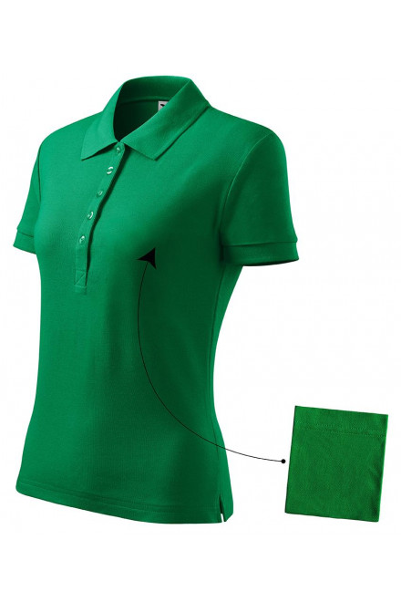 Polo simplu pentru femei, iarba verde, tricouri fără imprimare