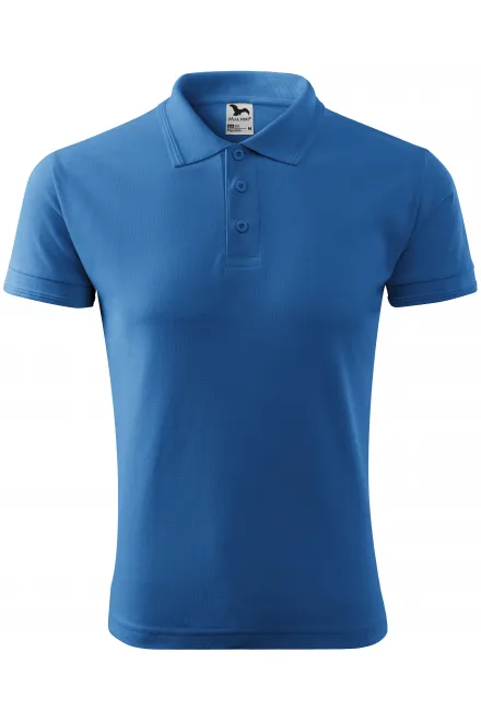 Polo tricou bărbătesc - albastru deschis, S