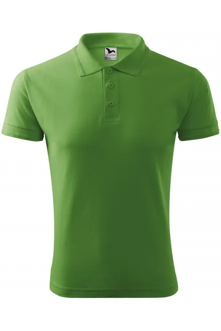 Polo tricou bărbătesc - verde mazăre, S