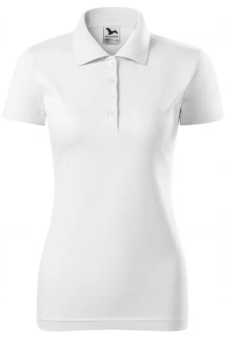 Polo tricou slim pentru femei - alb, XS