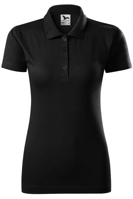Polo tricou slim pentru femei - negru, XS