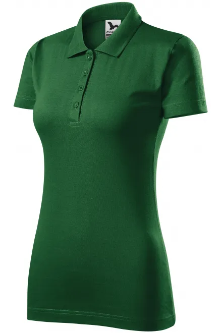 Polo tricou slim pentru femei, sticla verde