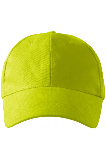Șapcă de baseball cu 6 panouri - verde lime, reglabil