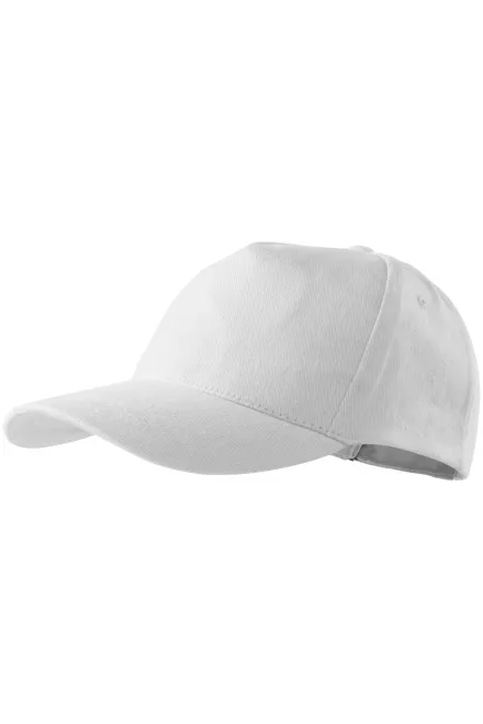 Șapcă de baseball din 5 piesei, alb