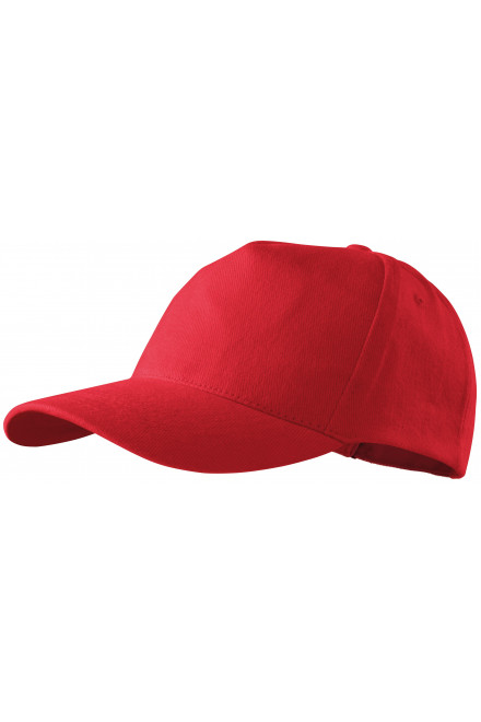 Șapcă de baseball din 5 piesei, roșu