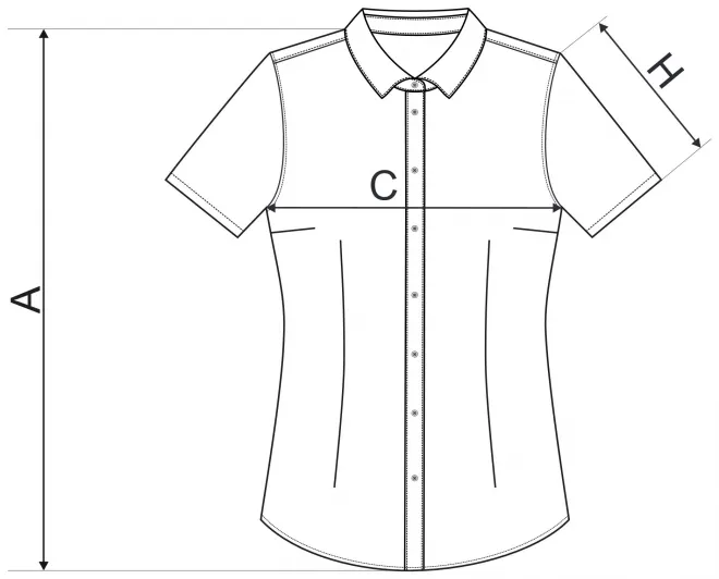 Bluză pentru femei Slim fit - tabel de dimensiuni