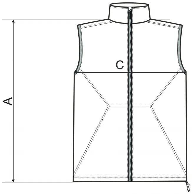 Vesta bărbătească - tabel de dimensiuni