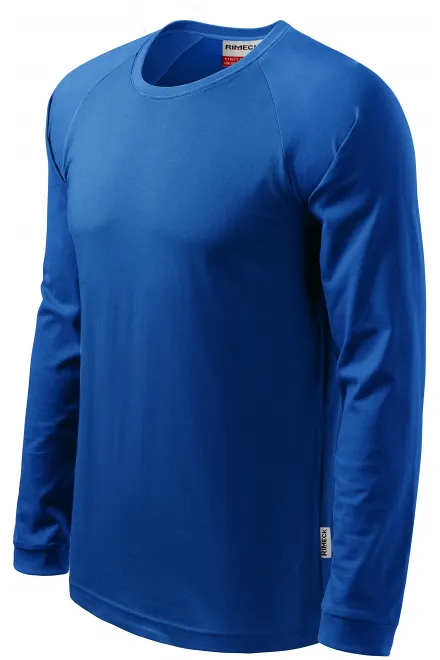 Tricou bărbătesc contrastant cu mâneci lungi, albastru regal