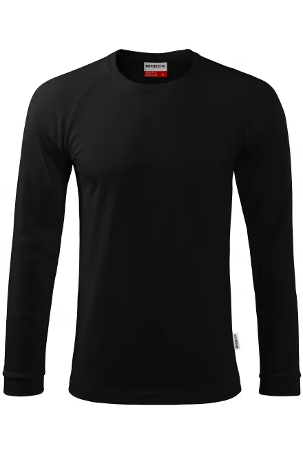 Tricou bărbătesc contrastant cu mâneci lungi - negru, L