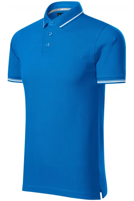 Tricou bărbătesc cu detalii contrastante, albastru oceanic