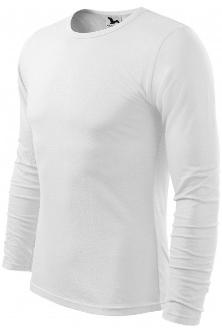 Tricou bărbătesc cu mânecă lungă, alb, tricouri albe