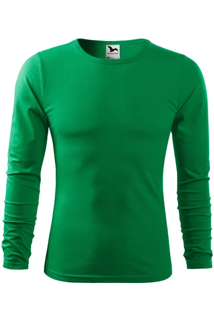Tricou bărbătesc cu mânecă lungă - iarba verde, S
