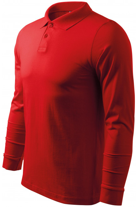 Tricou bărbătesc cu mânecă lungă, roșu, tricouri polo pentru bărbați