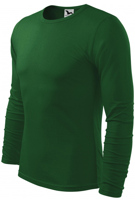 Tricou bărbătesc cu mânecă lungă, sticla verde, tricouri pentru bărbați