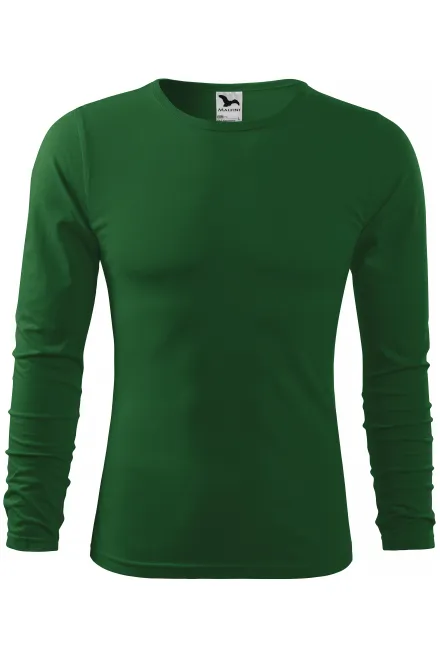 Tricou bărbătesc cu mânecă lungă - sticla verde, S