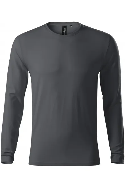 Tricou bărbătesc cu mâneci lungi - gri deschis, L