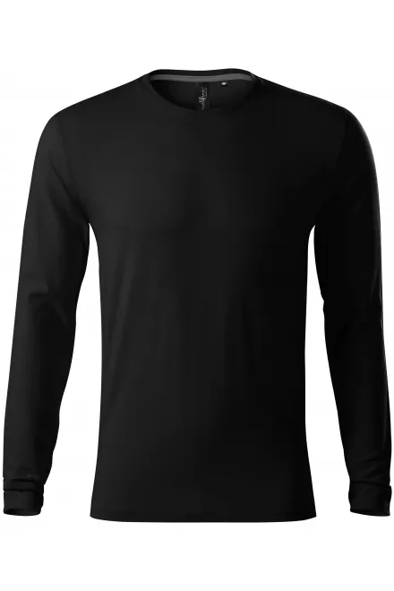 Tricou bărbătesc cu mâneci lungi - negru, L