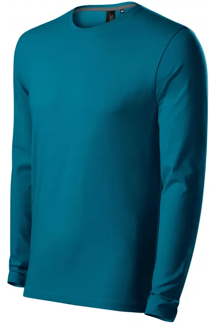 Tricou bărbătesc cu mâneci lungi, petrol blue