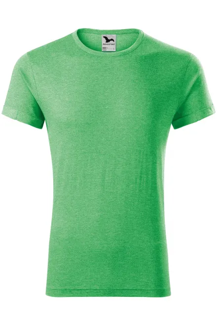 Tricou bărbătesc cu mâneci rulate - marmură verde, M