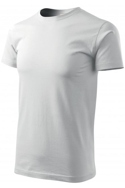 Tricou bărbătesc din bumbac GRS, alb, tricouri pentru bărbați