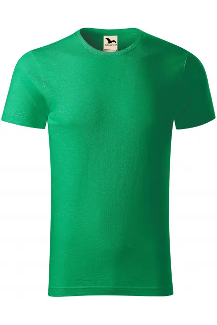Tricou bărbătesc, din bumbac organic texturat - iarba verde, M