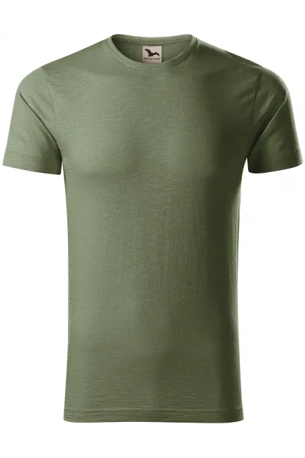 Tricou bărbătesc, din bumbac organic texturat - khaki, M