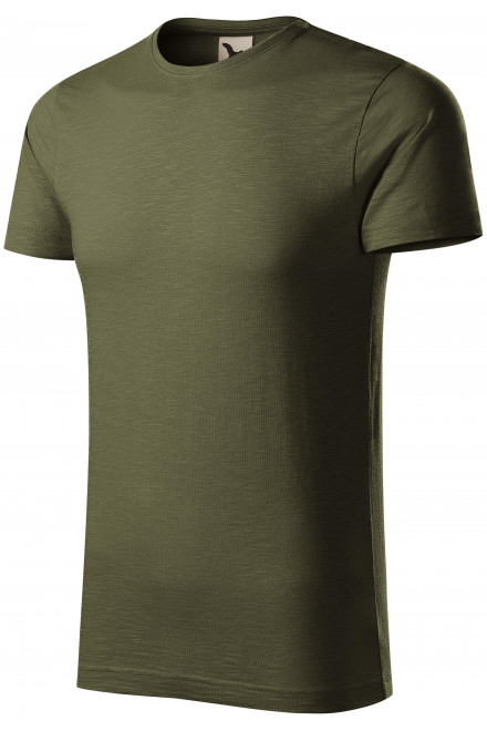 Tricou bărbătesc, din bumbac organic texturat, military, tricouri simple
