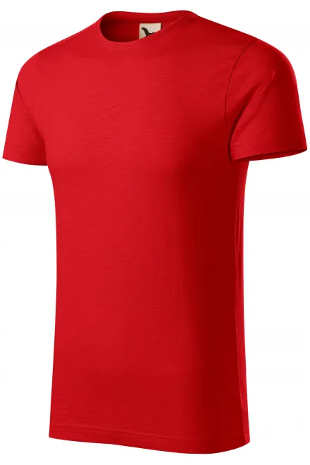 Tricou bărbătesc, din bumbac organic texturat, roșu