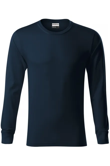 Tricou bărbătesc durabil cu mânecă lungă - albastru inchis, XL