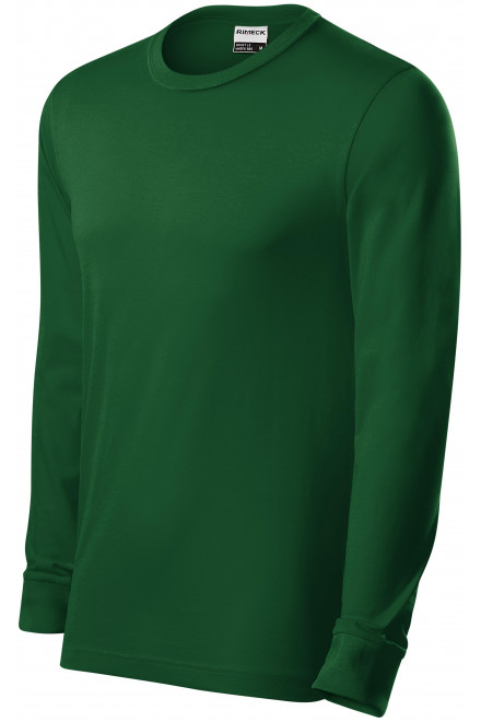 Tricou bărbătesc durabil cu mânecă lungă, sticla verde, tricouri simple