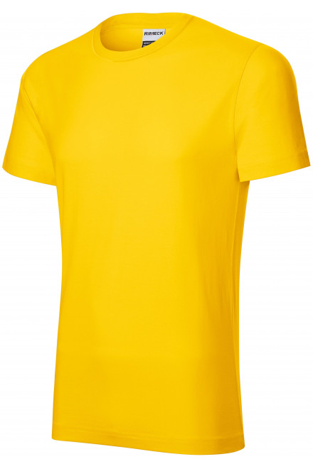 Tricou bărbătesc durabil mai greu, galben, tricouri din bumbac