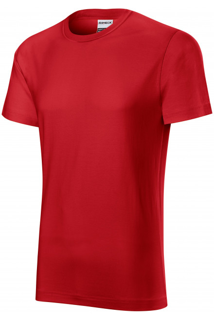 Tricou bărbătesc durabil mai greu, roșu, tricouri simple