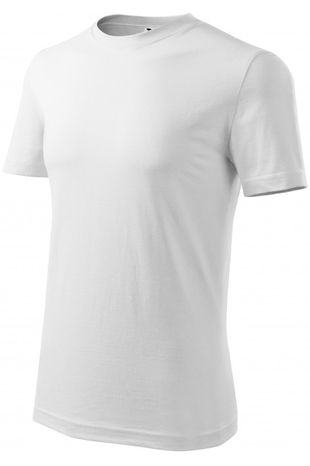 Tricou clasic pentru bărbați, alb, tricouri cu mânecă scurtă