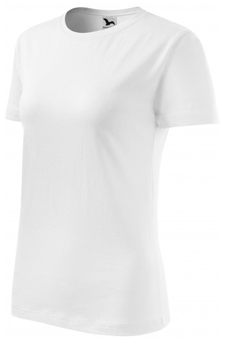 Tricou clasic pentru femei, alb, tricouri albe