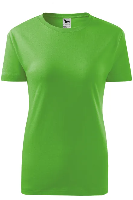 Tricou clasic pentru femei - măr verde, S
