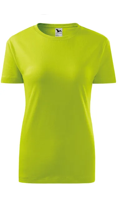 Tricou clasic pentru femei - verde lime, S