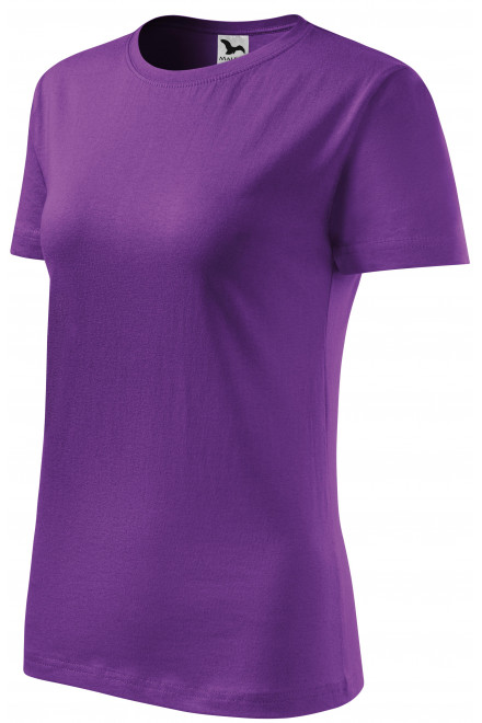 Tricou clasic pentru femei, violet, tricouri roz