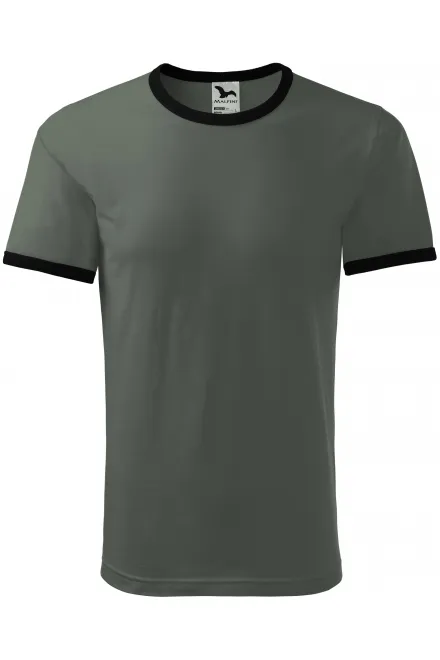 Tricou cu contrast unisex - ardezie întunecată, S