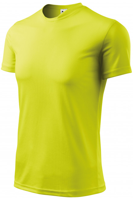 Tricou cu decolteu asimetric, galben neon, tricouri cu mânecă scurtă