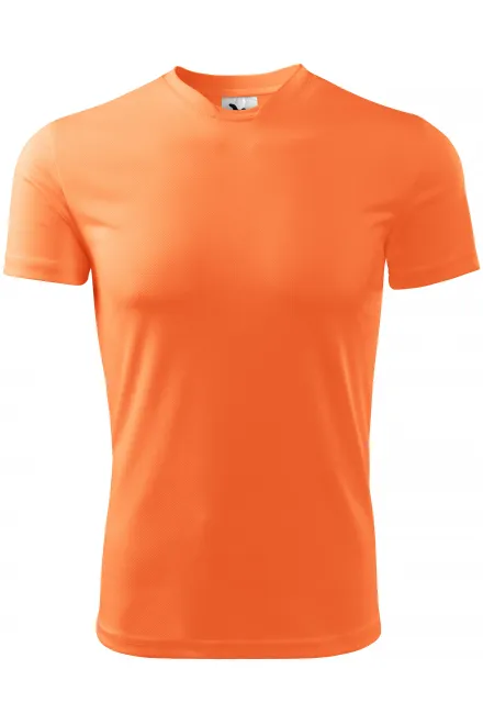 Tricou cu decolteu asimetric - neon mandarin, XL