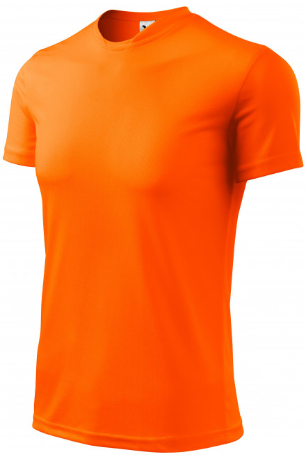 Tricou cu decolteu asimetric, portocaliu neon, tricouri pentru bărbați