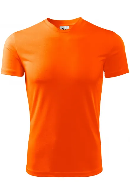 Tricou cu decolteu asimetric - portocaliu neon, XL