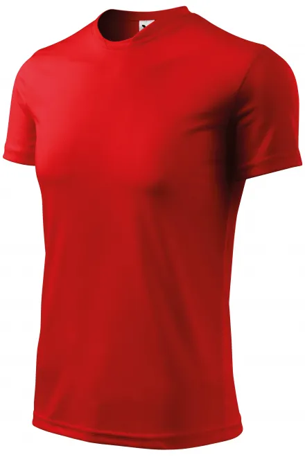 Tricou cu decolteu asimetric, roșu