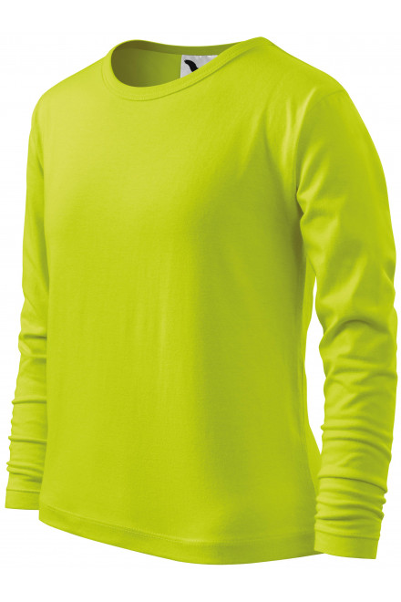 Tricou cu mâneci lungi pentru copii, verde lime