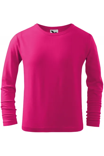 Tricou cu mâneci lungi pentru copii - zmeură, 158 cm / 12 ani