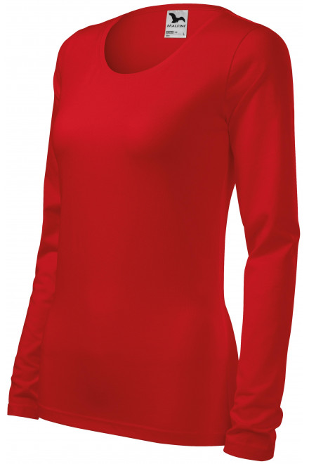 Tricou dama cu mâneci lungi, roșu