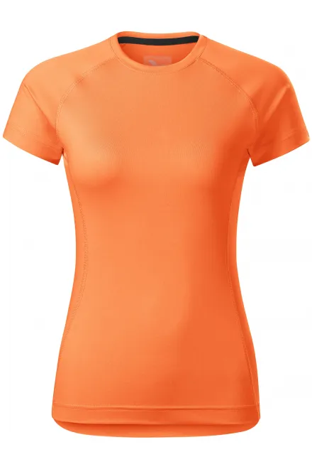 Tricou dama pentru sport - neon mandarin, XS